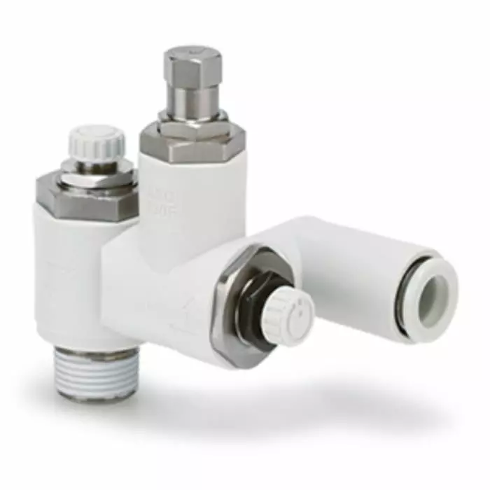 SMC ASQ Series Tube Flow Controller, G 1/2 Inlet Port, R1/8 inch Tube Inlet Port x 10 mm Tube Outlet Port, ASQ630F-04-10S