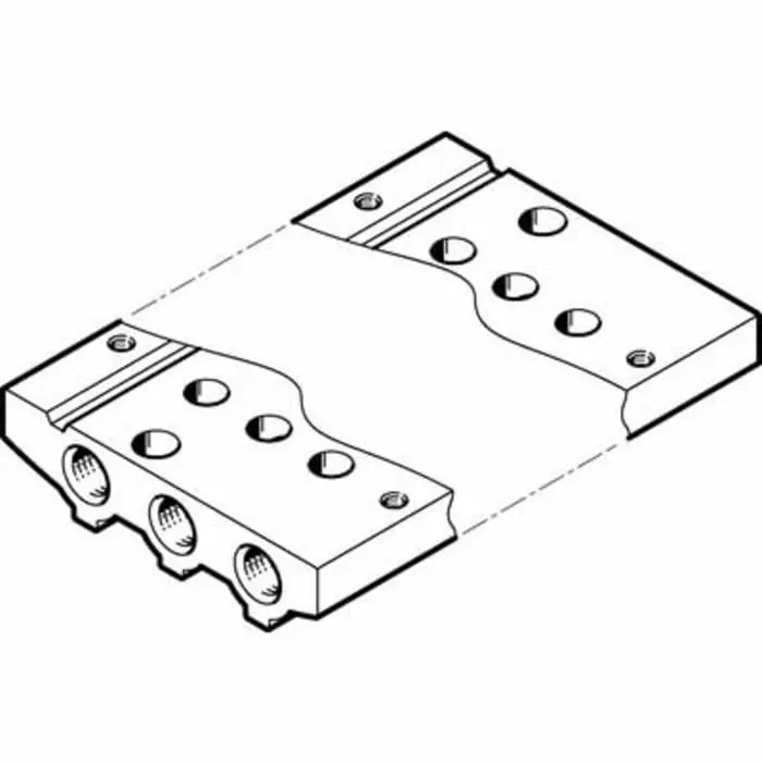 Festo VABM Pneumatic Manifold Fitting M5 mm M5, VABM-L1-10AS-M5-2