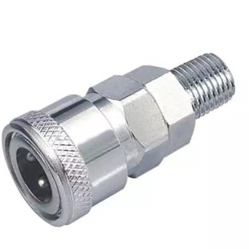 INTECO J Series Nitto Type QRC Socket Two Touch 6.35 mm (1/4 Inch) Male Thread, JSM20 (Pack of 100)