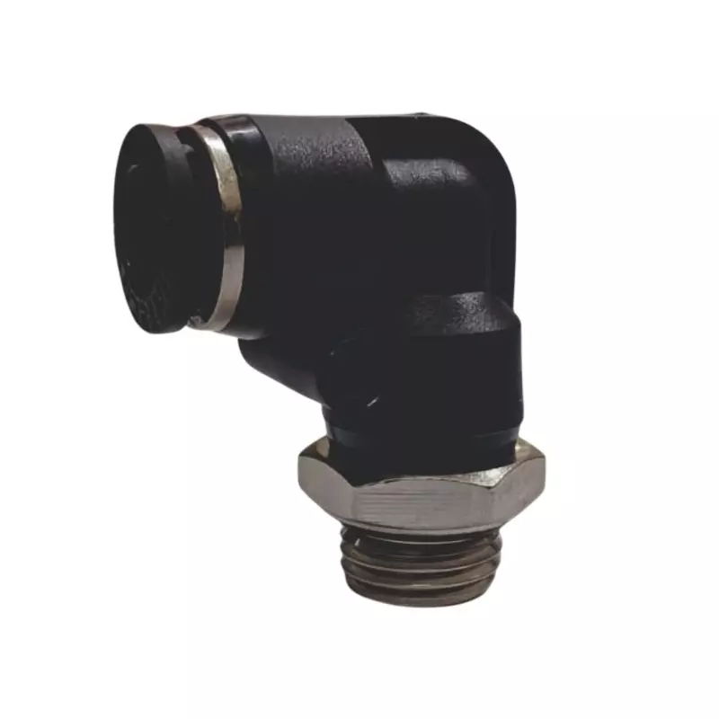 INTECO Male Elbow Connector 8 mm Outside Dia 1-Way, GPL 08-1 (Pack of 100)