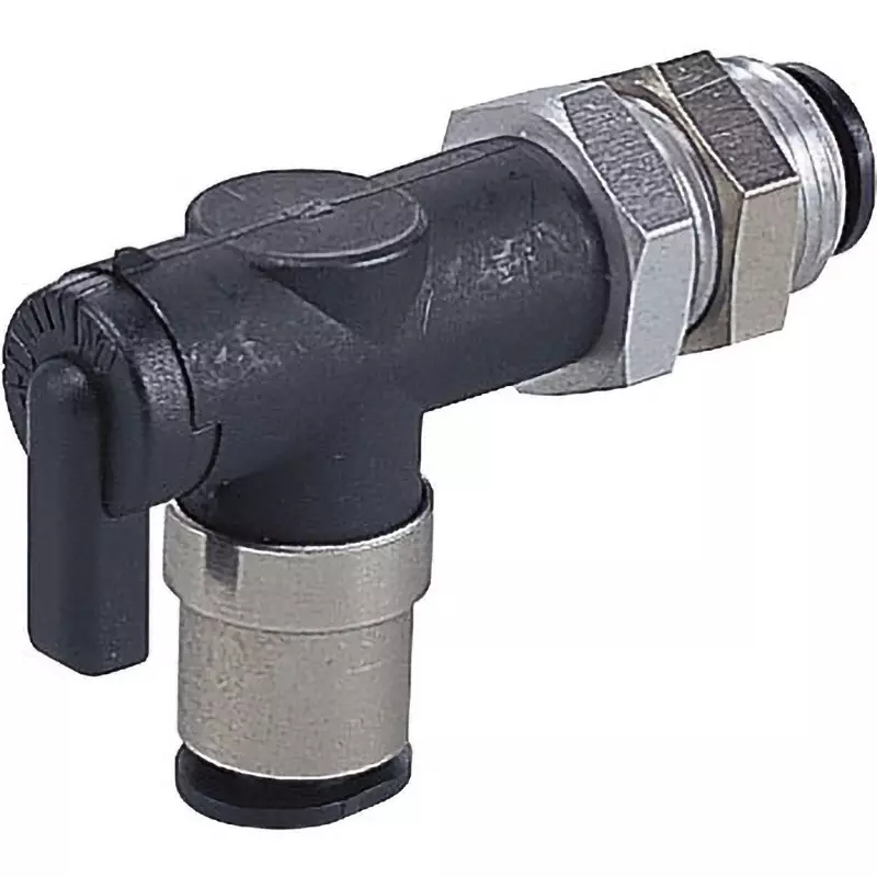 PISCO Ball Valve Union Elbow 6 mm Dia 0 to 0.7 MPa, BVLM6-6