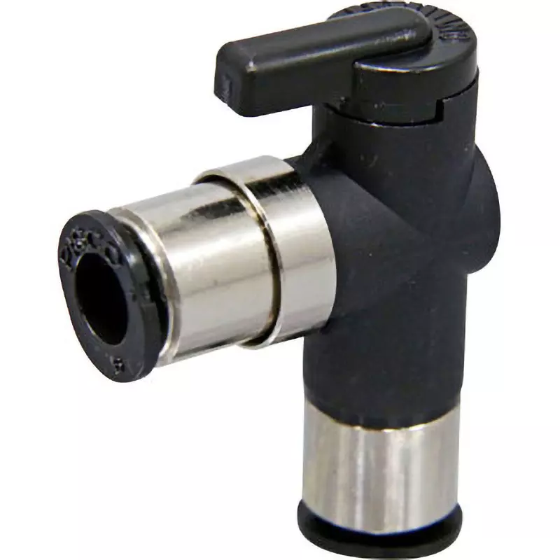 PISCO Ball Valve Union Elbow 6 mm Dia 0 to 0.7 MPa, BVLU6-6