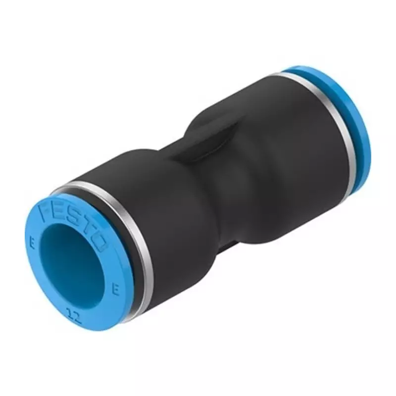 Festo Push-in Fitting NPQE-D Push In 12 mm Connector A Tube-to-Tube, NPQE-D-Q12-E-F1A-P10