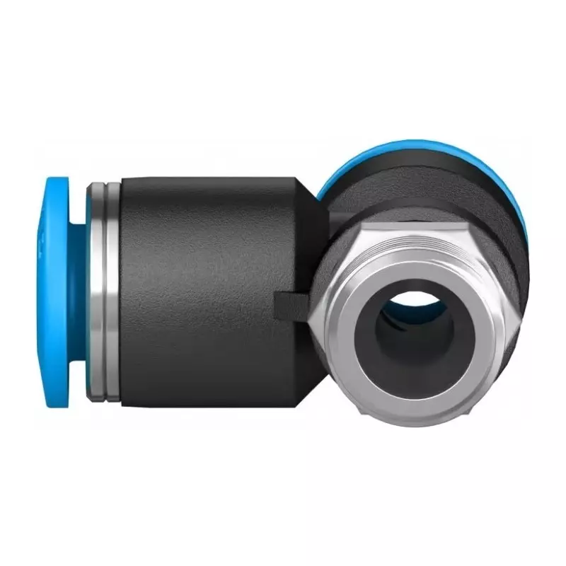 Festo T Fitting QSTL R 1/8 Male Connector A Threaded-to-Tube, QSTL-1/8-6 (Bag of 10 Pcs)