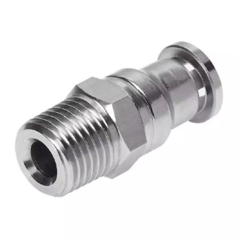 Festo Straight Threaded Adaptor R 3/8 Male Connector A Threaded-to-Tube, CRQS-3/8-10