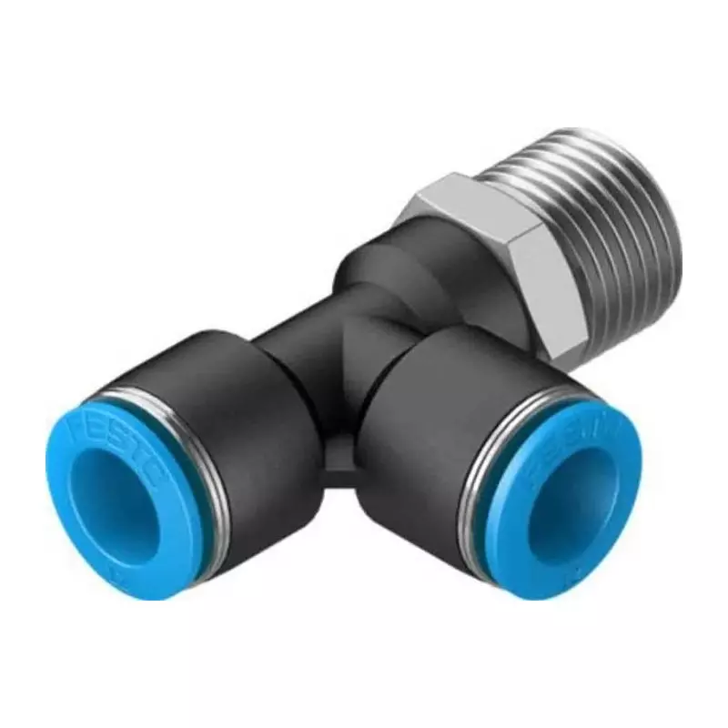 Festo Tee Threaded Adaptor Push In 12 mm Connector A Threaded-to-Tube, QSTL-1/2-12