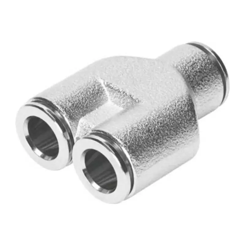 Festo Y Tube-to-Tube Adaptor NPQM Push In 8 mm Connector A Tube-to-Tube, NPQM-Y-Q8-Q6-P10 (Pack of 10 Pcs)