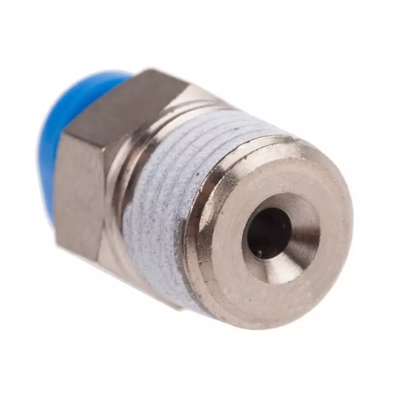 Festo Straight Threaded Adaptor QS R 1/8 Male Connector A Threaded-to-Tube, QSM-1/8-4 (Bag of 10 Pcs)