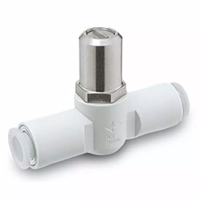 SMC AS2 Series Threaded Pneumatic Silencer Exhaust Restrictor Function Fitting, R 1/4 Inlet Port, 8 mm Tube Inlet, AS2051F-08T