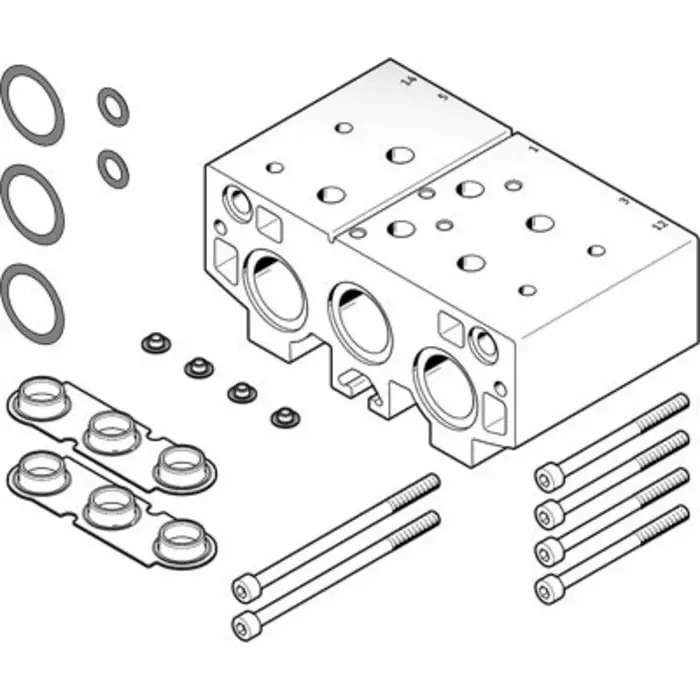 Festo VABM Pneumatic Manifold Fitting G 3/4 G 3/4, VABM-B10-30EEE-G34-2