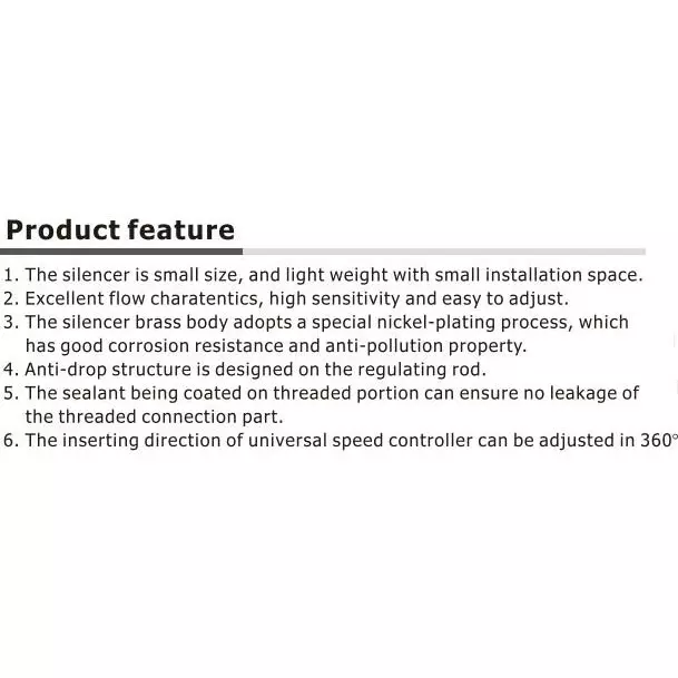 Airtac PSL Series Speed Regulator 4 mm Dia. M5 Thread, PSL 4M5 A D