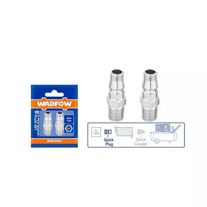 wadfow-2-pcs-each-quick-plug-air-adapter-set-nitto-type-14-inch-635-mm-drive-size-and-stainless-steel-body-wqp2953-pack-of-3