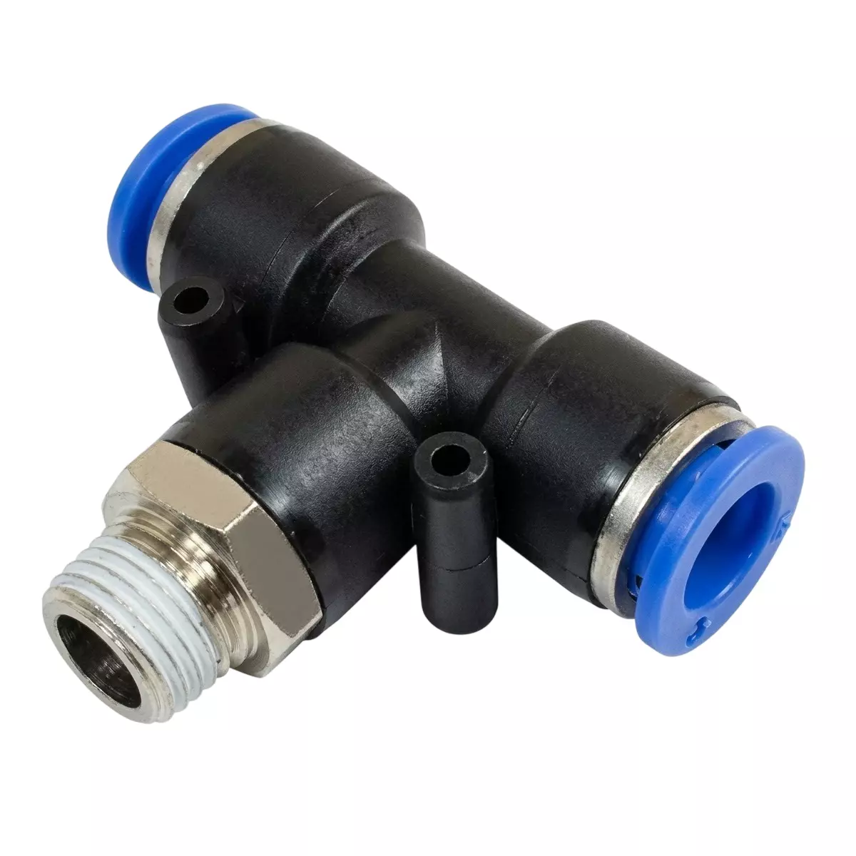 INTECO Male Tee Brass 12 mm OD 3.1 mm (1/8 Inch) Thread, PT 12-01 (Pack of 100)