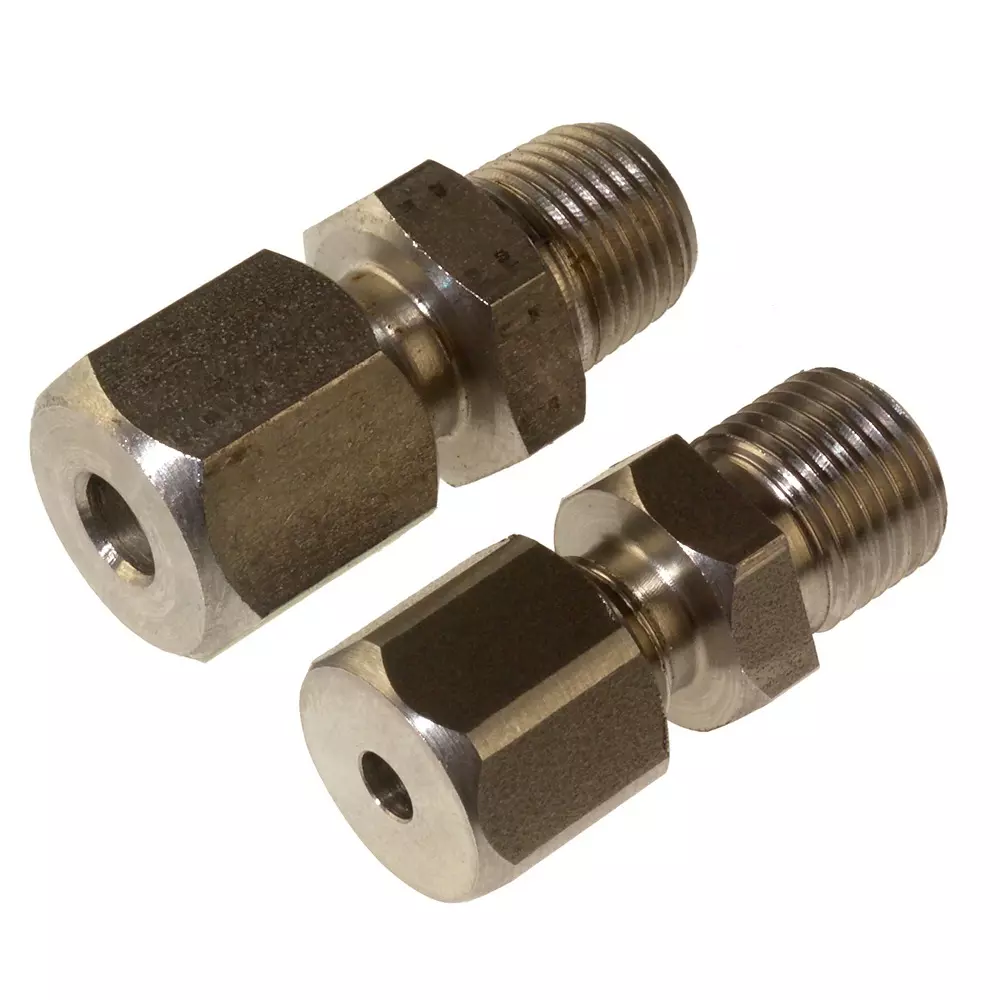 RS PRO Compression Fitting Stainless Steel Screw 1 mm Probe Dia 1/8 BSPT Male, 2623256 (Pack of 5)