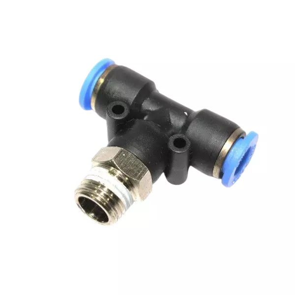 SMSN Male Branch Tee SPB (SPT) BSPT Thread Type Brass With Chrome Platted (Outside Diameter: 4 - 8 mm)