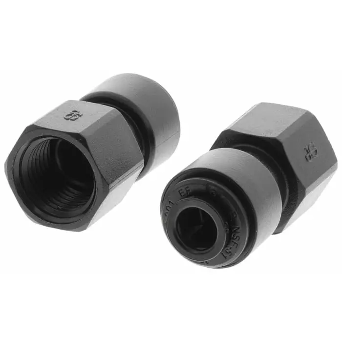 John Guest Hydraulic Straight Compression Tube Fitting 1/4 in, PM450612E (Pack of 5)