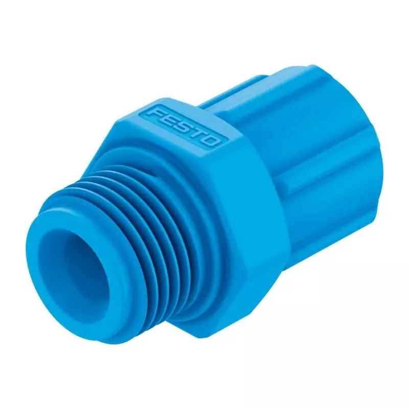 Festo Straight Fitting CK G 1/8 Male Connector A Threaded-to-Tube, CK-1/8-PK-4-KU (Bag of 10 Pcs)