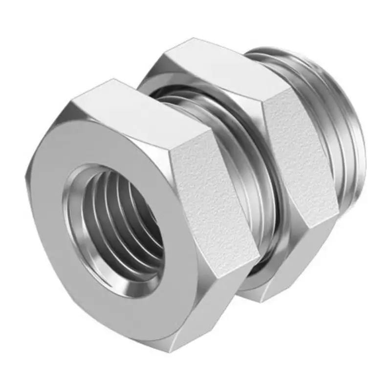 Festo Bulkhead Fitting NPFC G 1/8 Connector A Threaded, NPFC-H-G18-F (Pack of 10 Pcs)