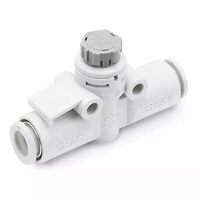 SMC AS4 Series Threaded Pneumatic Silencer Exhaust Restrictor Function Fitting, R 1/2 Inlet Port, 10 mm Tube Inlet, AS4002F-10A