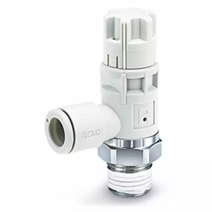 SMC AS-R Series Threaded Speed Controller, G 1/4 Male Inlet Port x 6 mm Tube Outlet Port, AS22R-G02-06