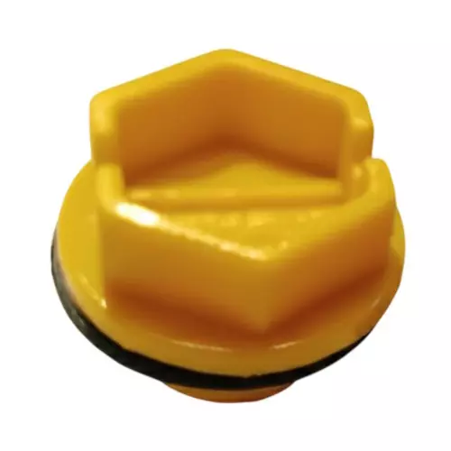 Parvati Engineers Metric Male Parts 23.5 mm Total Length CH 17 Spanner PA6 Yellow, M18 X 1.5 (Pack of 500)