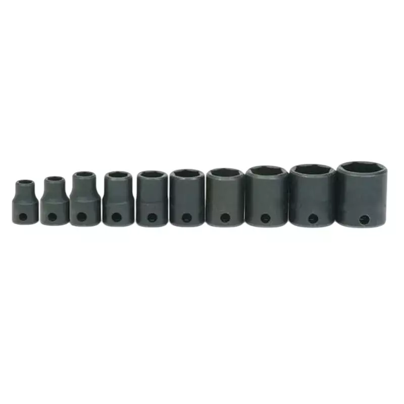 INTECO Socket 10 Pcs Set 40 CR for Tightening Bolts, ASK 007