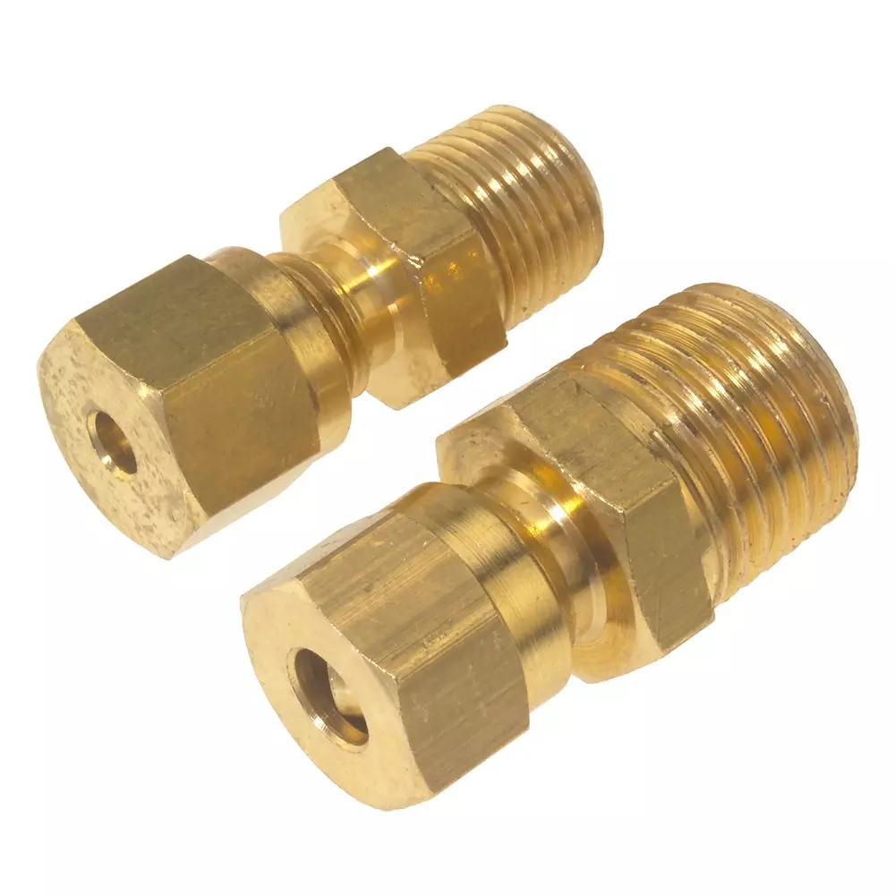 Buy RS PRO Compression Fitting Brass Screw 6 mm Probe Dia 1/8 BSPP Male ...