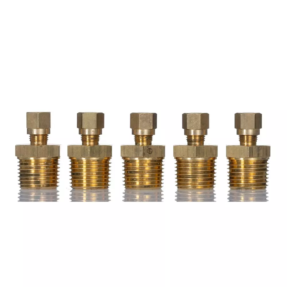 RS PRO Compression Fitting Brass Screw 6 mm Probe Dia 1/2 BSPT Male, 2623231 (Pack of 5)