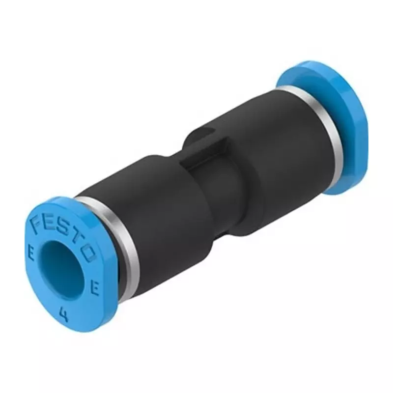 Festo Push-in Fitting NPQE-D Push In 4 mm Connector A Tube-to-Tube, NPQE-D-Q4-E-F1A-P10