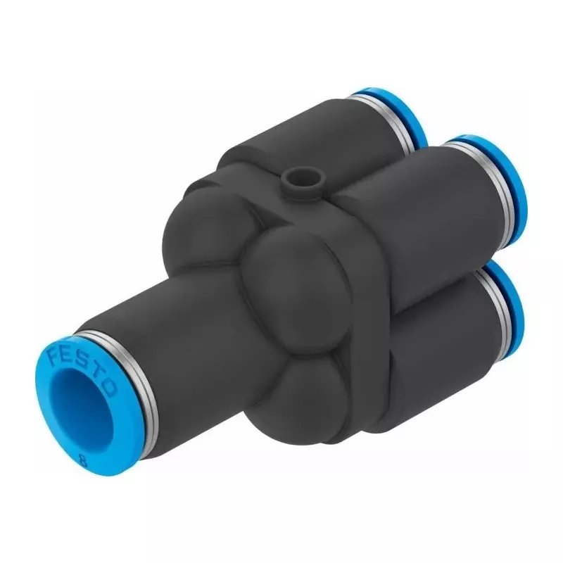 Festo Y Tube-to-Tube Adaptor QSQ Push In 6 mm Connector A, QSQ-8-6