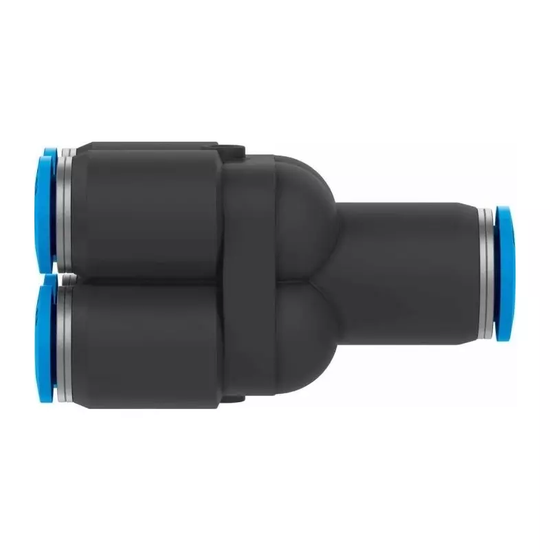 Festo Y Tube-to-Tube Adaptor QSQ Push In 6 mm Connector A, QSQ-8-6