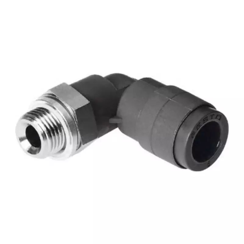 Festo Elbow Threaded Adaptor G 1/2 Male Connector A Threaded-to-Tube, QSL-V0-G1/2-10