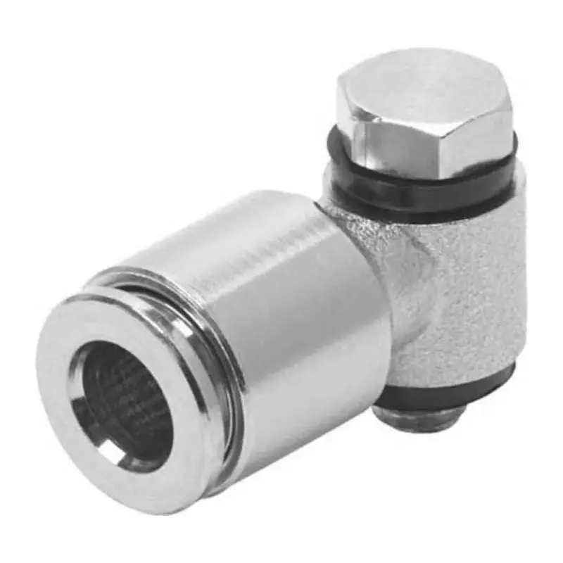 Festo Elbow Threaded Adaptor G 3/8 Male Connector A Threaded-to-Tube, NPQM-LH-G38-Q8-P10 (Pack of 10 Pcs)