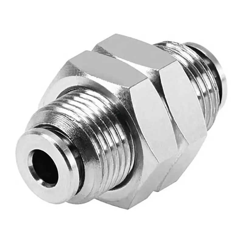 Festo Bulkhead Tube-to-Tube Adaptor Push In 12 mm Connector A Tube-to-Tube, NPQH-H-Q12-E-P10 (Bag of 10 Pcs)