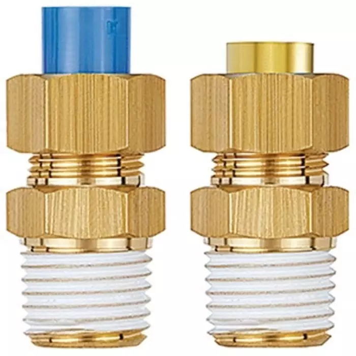 SMC KF Series Male Connector, 6 mm to R 3/8, Threaded-to-Tube Connection Style, KFH06-03 (Pack of 10 )