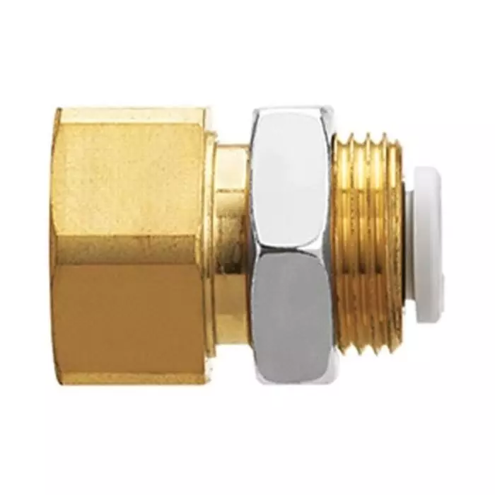 SMC KQ2 Series One-touch Fitting, 1/4 in to NPT 1/4, Threaded-to-Tube Connection Style, KQ2E07-35A