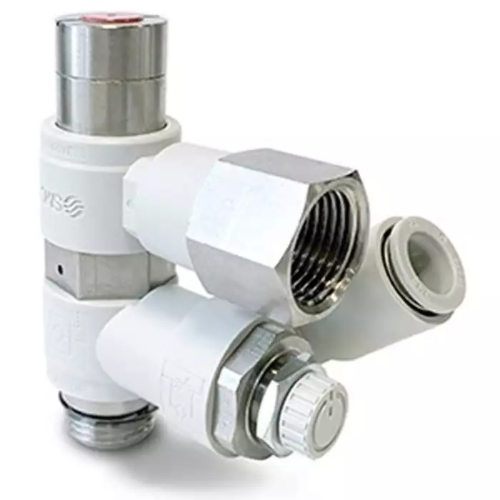 SMC ASP Series Threaded Pneumatic Silencer Exhaust Restrictor Function Fitting, 3/8 in Male Inlet Port, 12 mm Tube, ASP630F-U04-12-X352