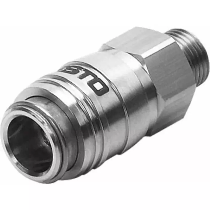 Festo Brass Male Pneumatic Quick Connect Coupling, G 1/8 Threaded, KD3-1/8-A-R
