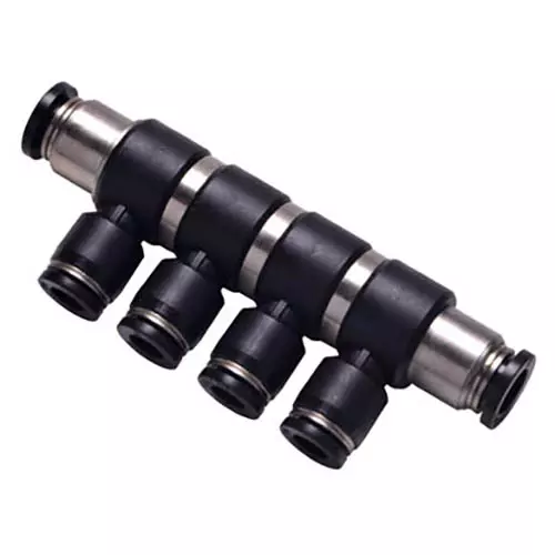 Airtac PHD Series Universal Reducer Four Branch Union 10 mm x 8 mm, PHD 10-8 D