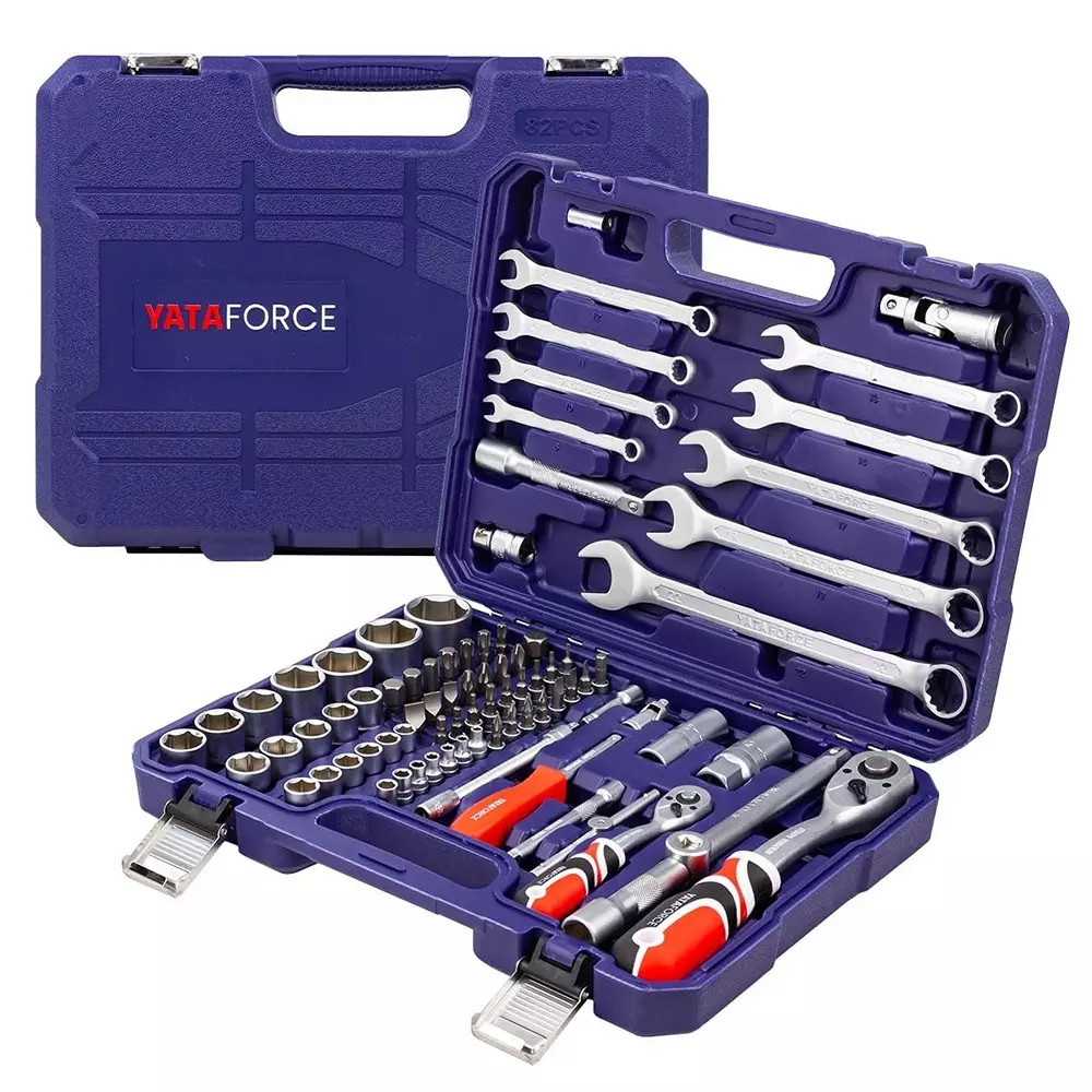 yataforce-82-pcs-socket-kit-with-ratchet-wrenches-chrome-vanadium-steel-12-14-inch-127-635-mm-size-silver-for-home-garage-auto-repairs-use