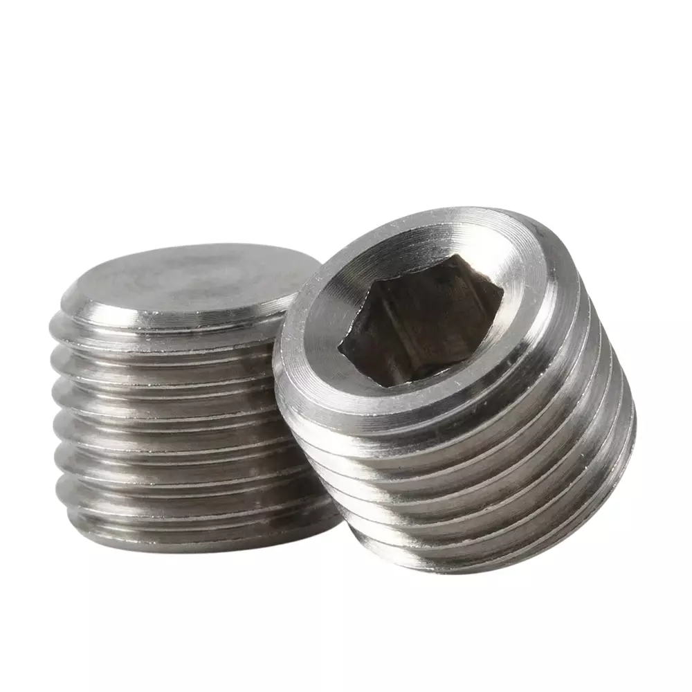 INTECO Chrome Plated Allen Plug 9.5 mm (3/8 Inch) Thread, BD03 (Pack of 100)