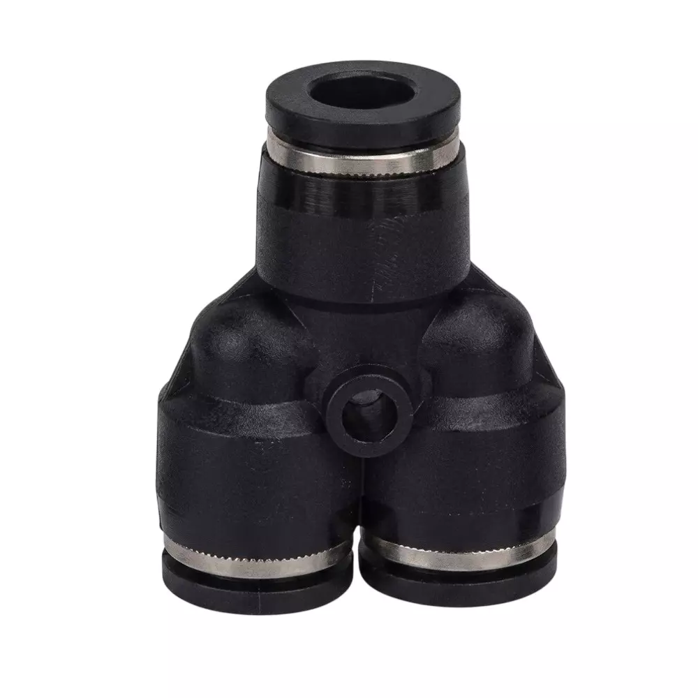 RTQD PWY Series Unequal Y Black Cap Heavy Fitting, Size 12-10-10 mm for Pneumatics Application