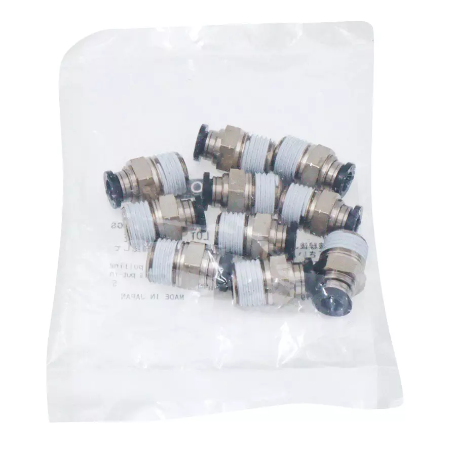 PISCO Tube Fitting, PC1/4-N1U (Bag of 10 Pcs)