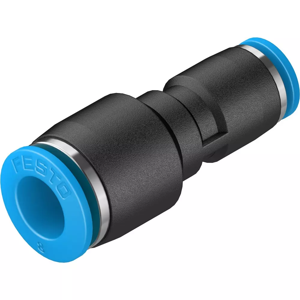 FESTO Push-in Connector PBT Housing Material 2.8 mm Nominal Size, QS-8-4 (Pack of 10)