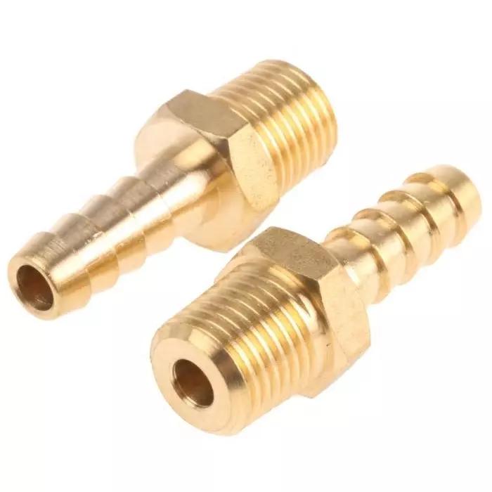 RS PRO Hose Connector Hose Tail Adaptor G 3/8 inch 1/4 inch Inner Dia (Pack of 2)