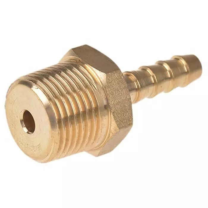 RS PRO Hose Connector Hose Tail Adaptor G 3/8 inch 1/4 inch Inner Dia (Pack of 2)