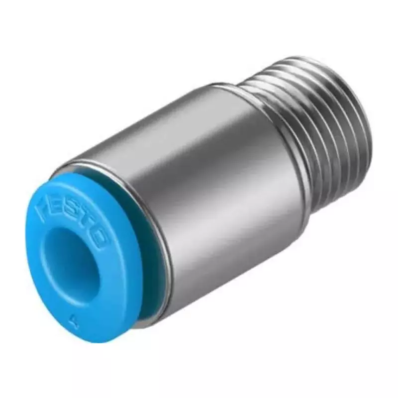 Festo Straight Threaded Adaptor M7 Male Connector A Threaded-to-Tube, QSM-M7-4-I-100 (Bag of 100 Pcs)
