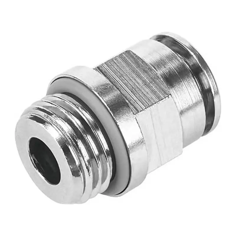 Festo Straight Threaded Adaptor NPQH M5 Male Connector A Threaded-to-Tube, NPQH-D-M5-Q6-P10 (Bag of 10 Pcs)