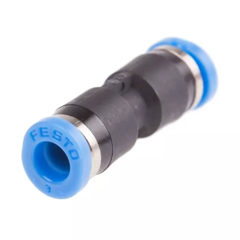 Festo Straight Tube-to-Tube Adaptor QSM Push In 3 mm Connector A Tube-to-Tube, QSM-3 (Bag of 10 Pcs)