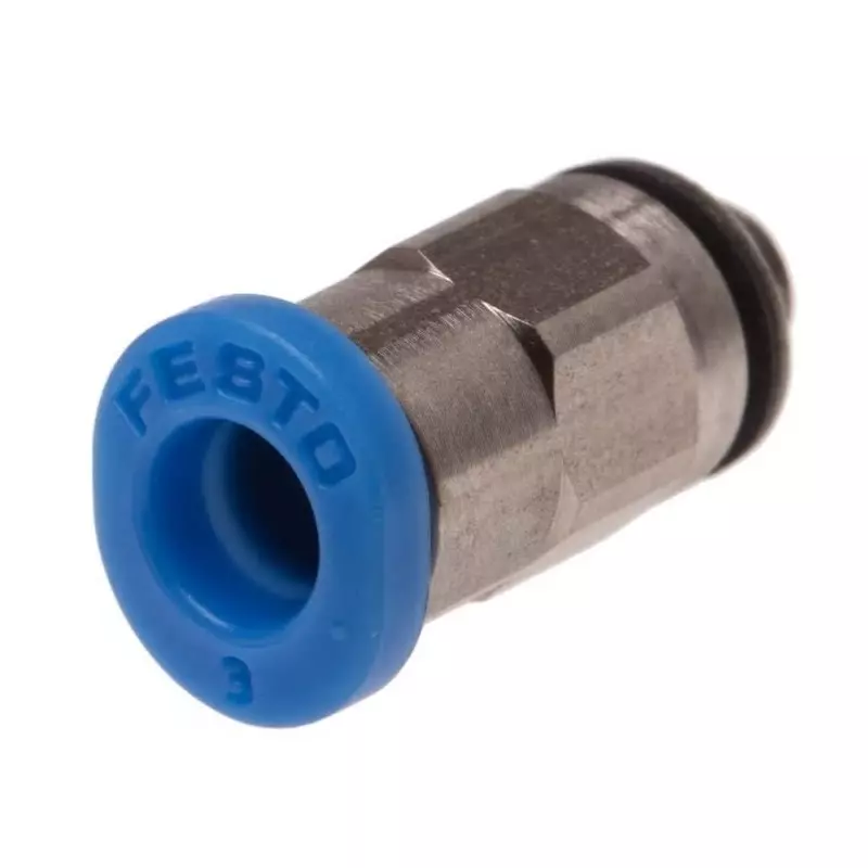Festo Straight Threaded Adaptor QS M3 Male Connector A Threaded-to-Tube, QSM-M3-3 (Bag of 10 Pcs)